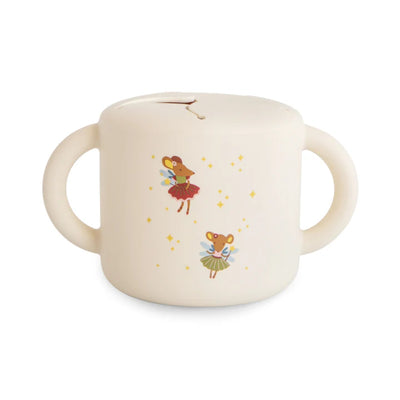 Porta Snack Infantil Mushie Fairy Mice - Fácil Acesso
